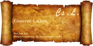 Cserna Lajos névjegykártya